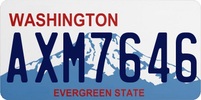 WA license plate AXM7646