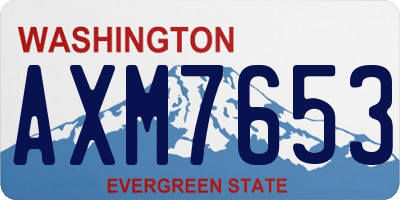 WA license plate AXM7653