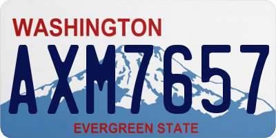 WA license plate AXM7657