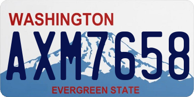 WA license plate AXM7658