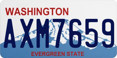 WA license plate AXM7659