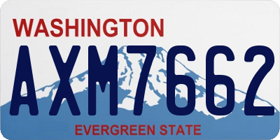WA license plate AXM7662