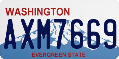 WA license plate AXM7669