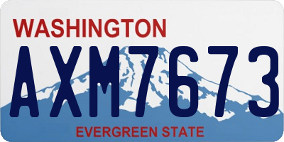WA license plate AXM7673