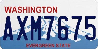 WA license plate AXM7675