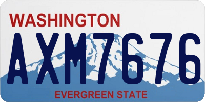 WA license plate AXM7676