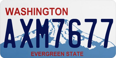 WA license plate AXM7677