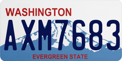 WA license plate AXM7683