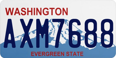 WA license plate AXM7688