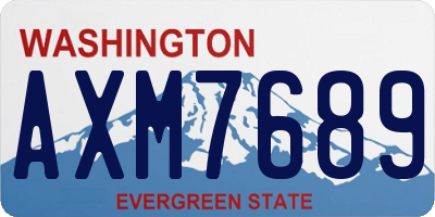 WA license plate AXM7689