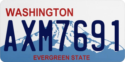 WA license plate AXM7691