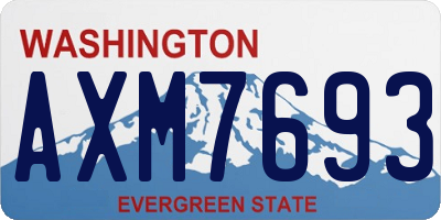 WA license plate AXM7693