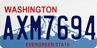 WA license plate AXM7694