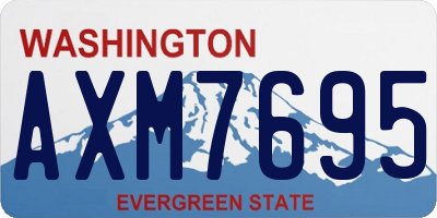 WA license plate AXM7695