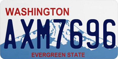 WA license plate AXM7696