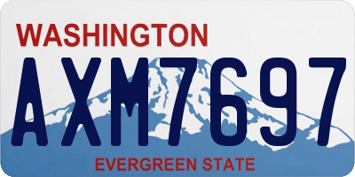 WA license plate AXM7697