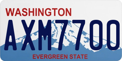 WA license plate AXM7700
