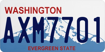 WA license plate AXM7701