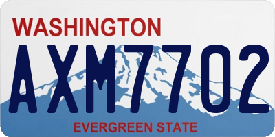 WA license plate AXM7702