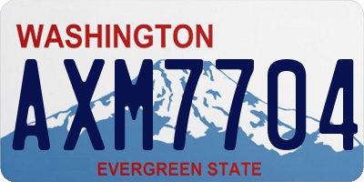 WA license plate AXM7704
