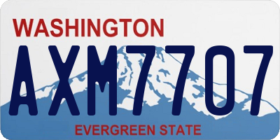 WA license plate AXM7707