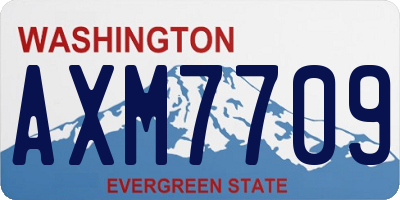 WA license plate AXM7709