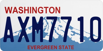 WA license plate AXM7710