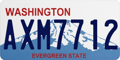 WA license plate AXM7712