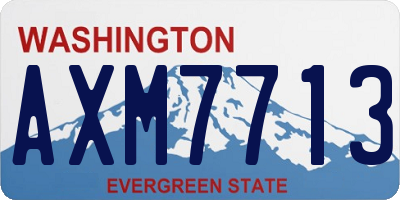 WA license plate AXM7713