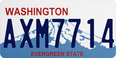 WA license plate AXM7714
