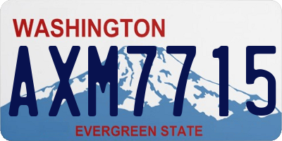 WA license plate AXM7715