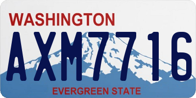 WA license plate AXM7716