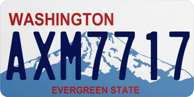 WA license plate AXM7717
