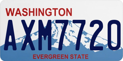 WA license plate AXM7720