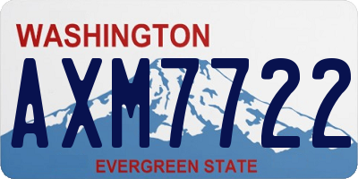 WA license plate AXM7722