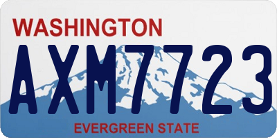 WA license plate AXM7723