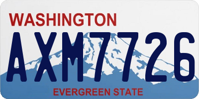 WA license plate AXM7726