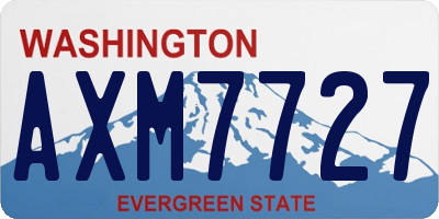 WA license plate AXM7727