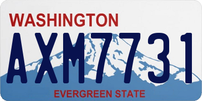 WA license plate AXM7731