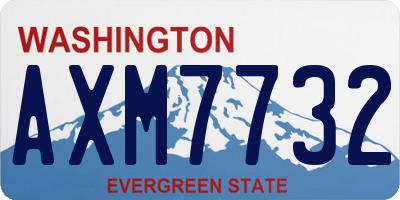WA license plate AXM7732