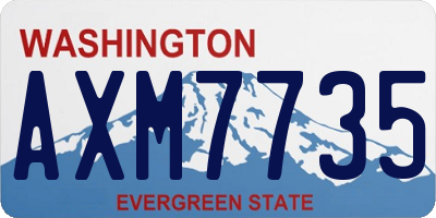 WA license plate AXM7735