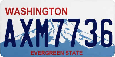 WA license plate AXM7736