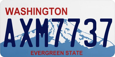 WA license plate AXM7737