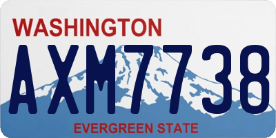 WA license plate AXM7738