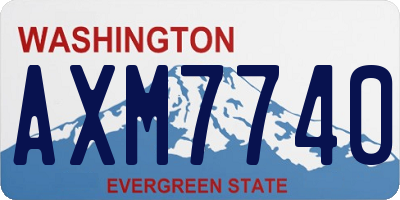WA license plate AXM7740