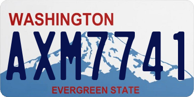 WA license plate AXM7741
