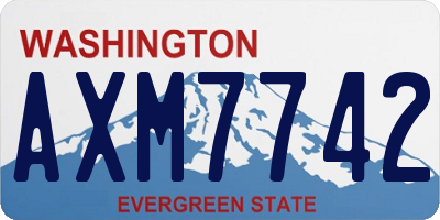 WA license plate AXM7742