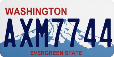 WA license plate AXM7744