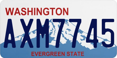 WA license plate AXM7745