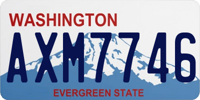 WA license plate AXM7746
